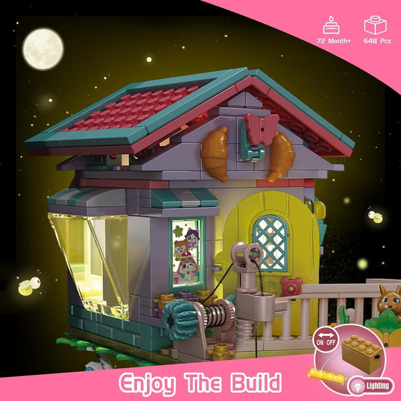 Tree House Building Set with Light Kit for Kids (648 PCS)