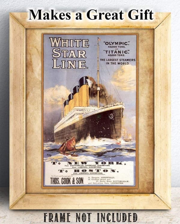 Vintage Titanic Art Print – 11x14 Unframed Gift for History Buffs