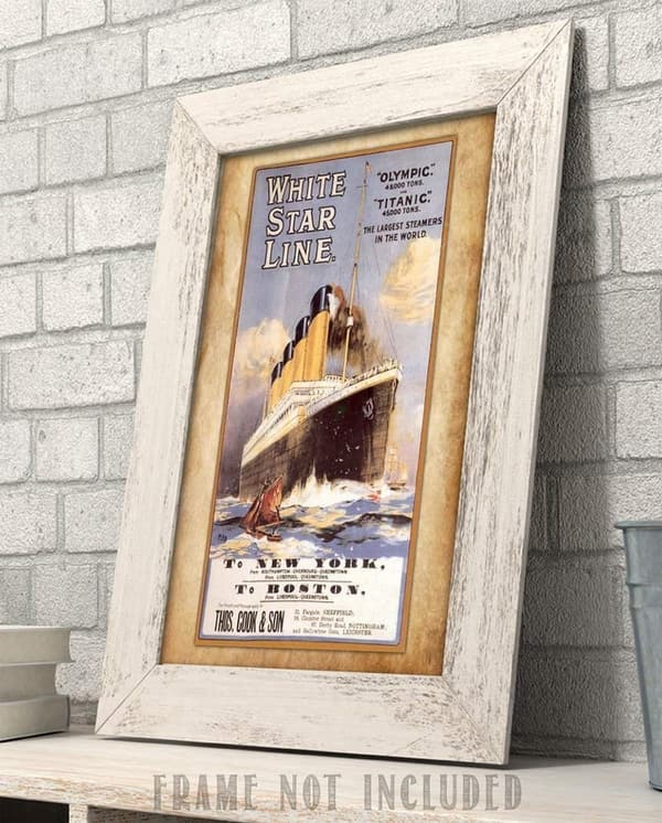 Vintage Titanic Art Print – 11x14 Unframed Gift for History Buffs