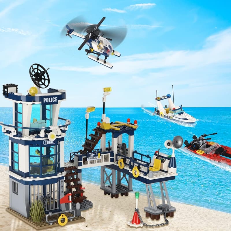 Police Station STEM Building Set for Kids, Compatible with Lego - 565 PCS