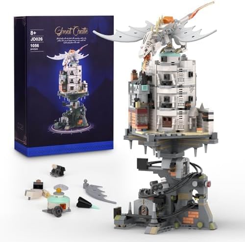 White Dragon Castle Building Set – Collectible Architecture Toy for Ages 8-14