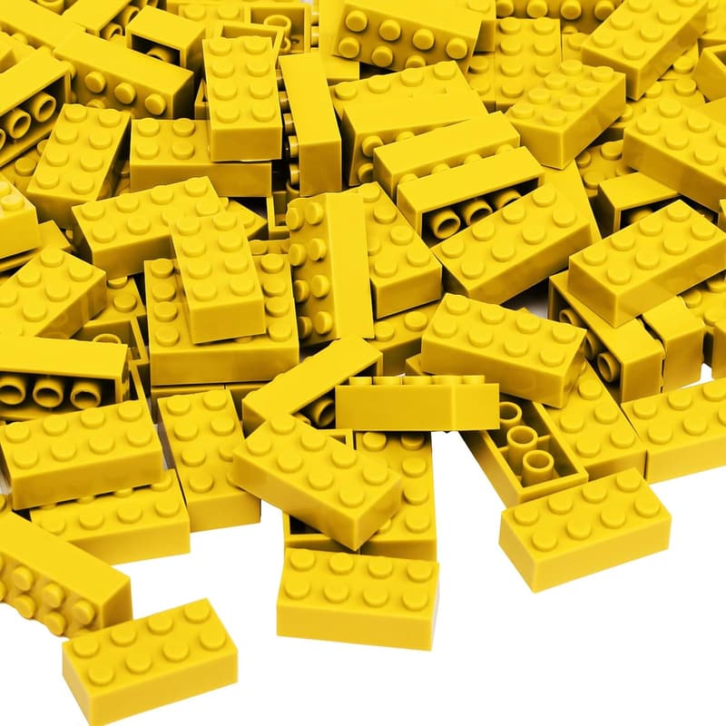 100-Piece STEM Building Bricks Set for Kids (Golden)