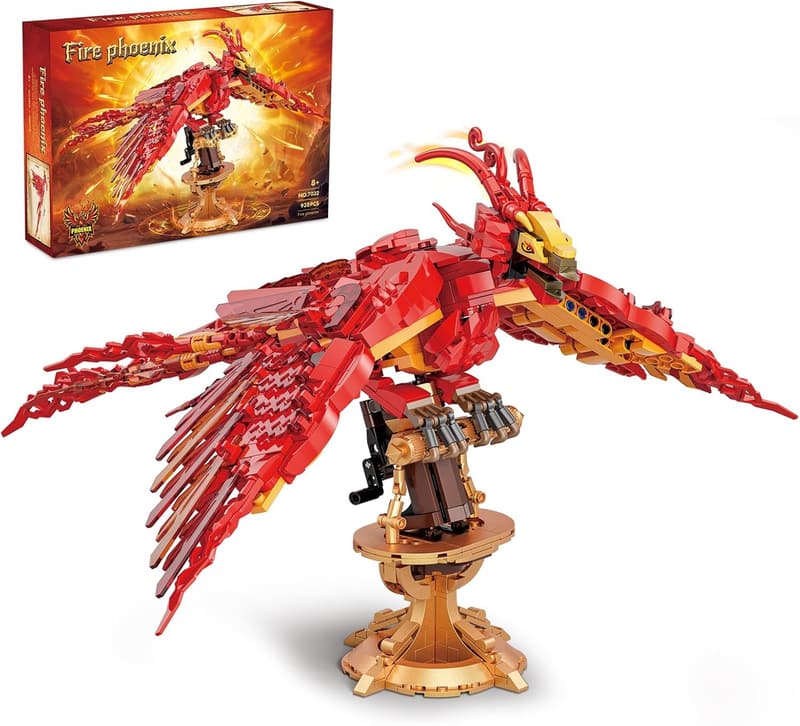 Collectible Magic Fire Phoenix Building Set for Ages 8-14