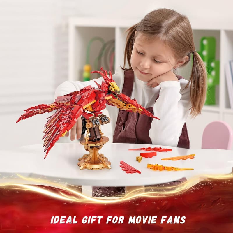 Collectible Magic Fire Phoenix Building Set for Ages 8-14