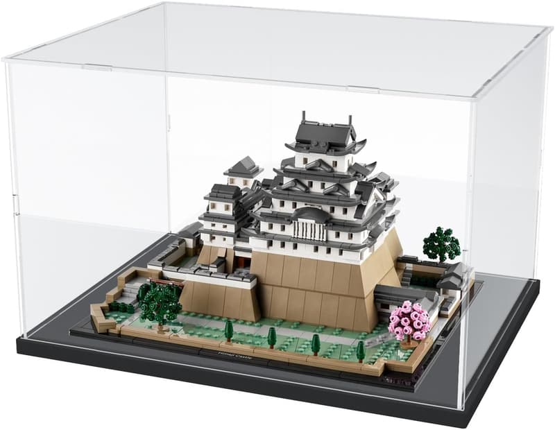 Lego Display Case with Black Base - Dustproof Acrylic Box