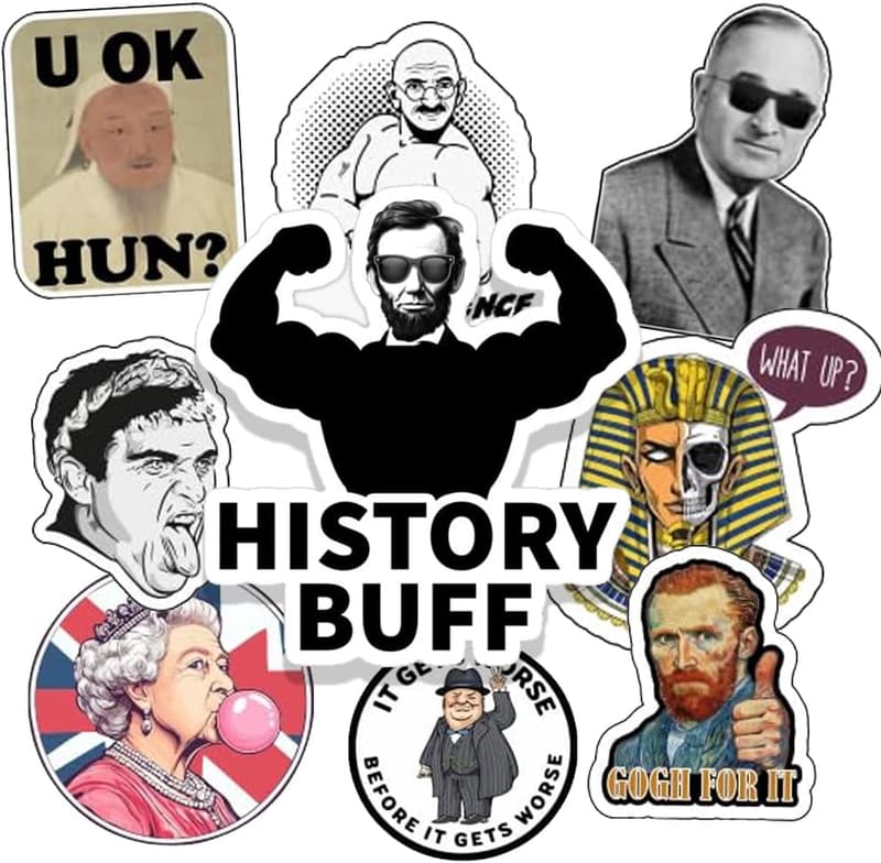 Funny History Meme Stickers Pack for Teachers & Students