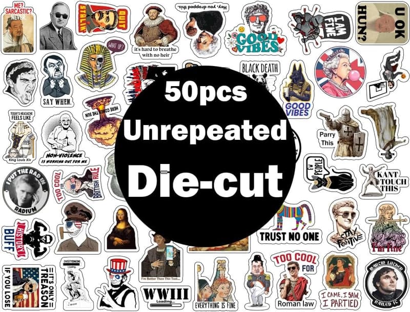 Funny History Meme Stickers Pack for Teachers & Students