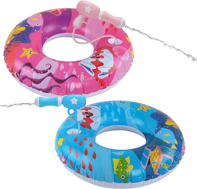 Inflatable Pool Floats with Water Gun - Summer Toys for Kids