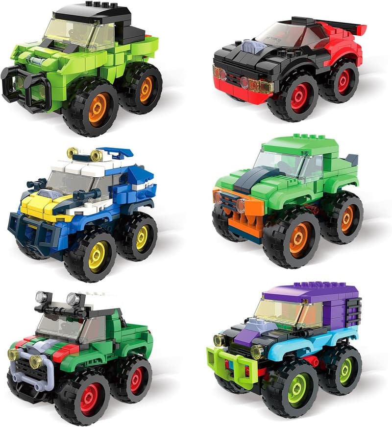 Monster Truck Building Toy for Kids Ages 8+, DIY Pull Back Car