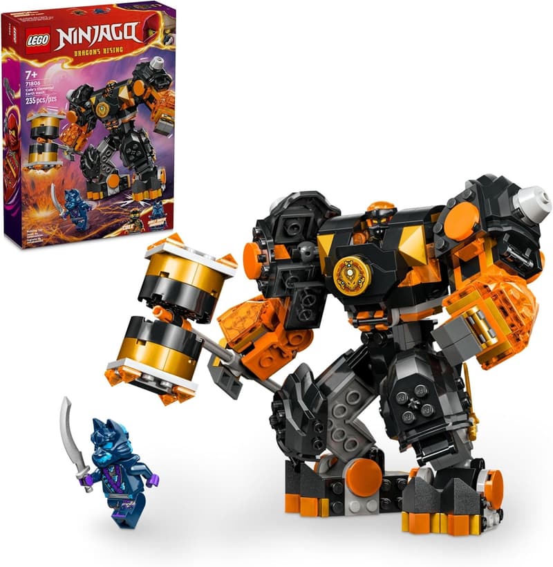 LEGO NINJAGO Cole’s Elemental Earth Mech Adventure Toy