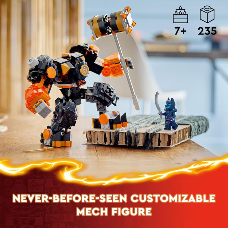 LEGO NINJAGO Cole’s Elemental Earth Mech Adventure Toy