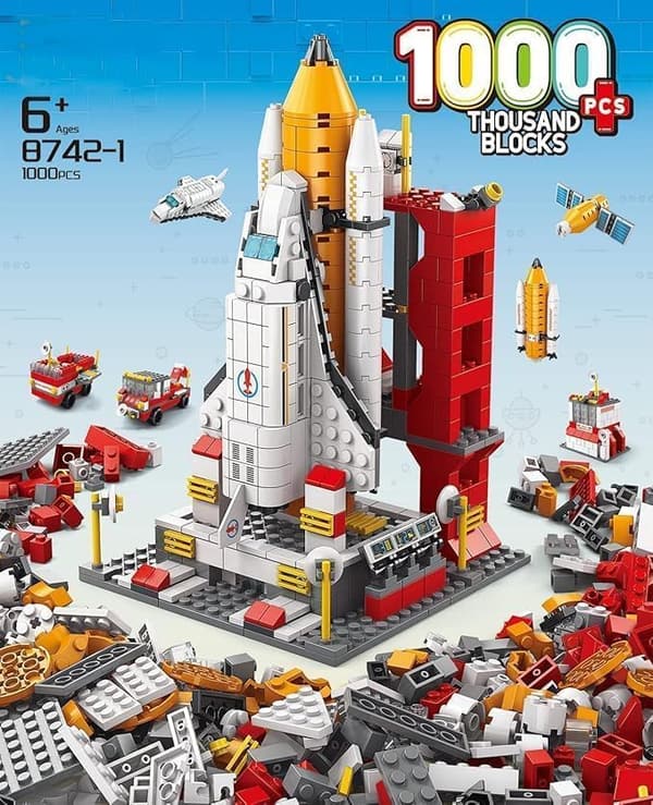 Space Exploration Shuttle STEM Building Block Set for Kids
