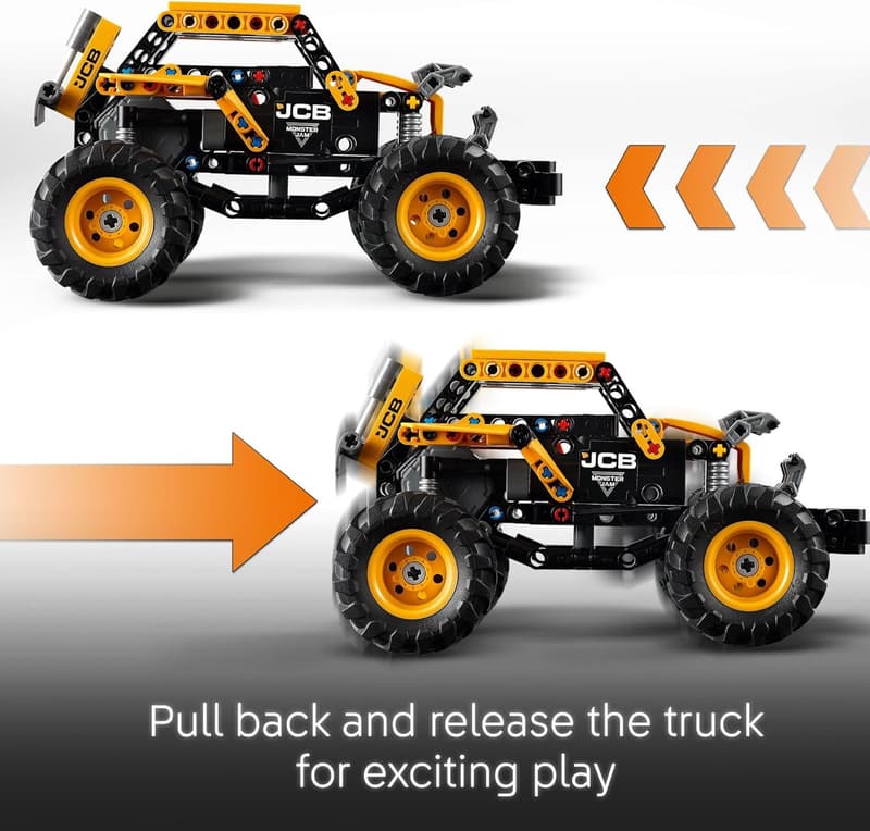 Monster Jam DIGatron Pull-Back Truck LEGO Technic Toy for Kids