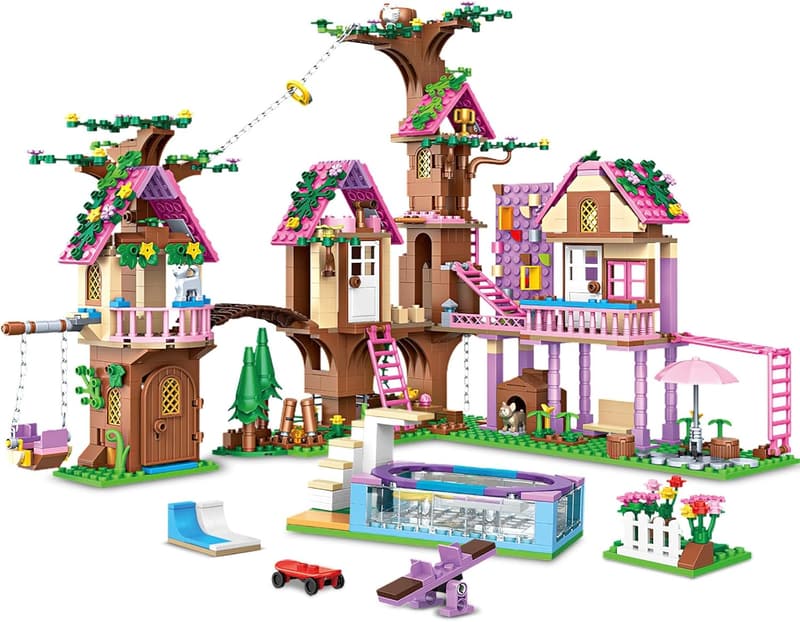 Tree House Building Set for Kids, 1050 PCS Birthday Gift