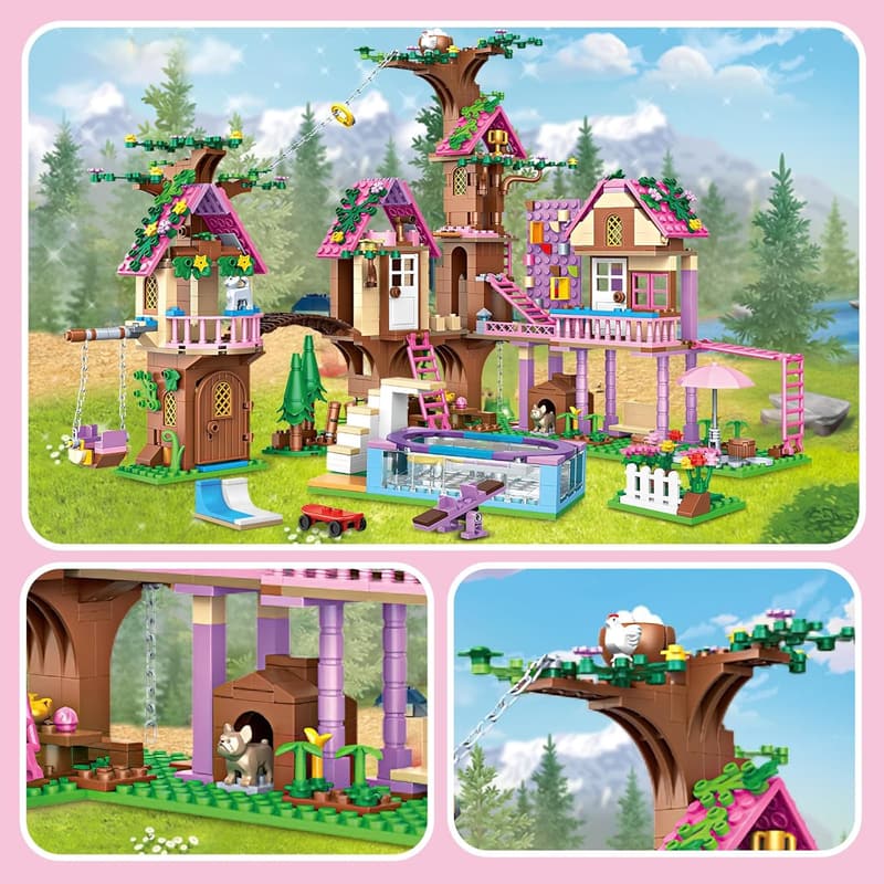 Tree House Building Set for Kids, 1050 PCS Birthday Gift
