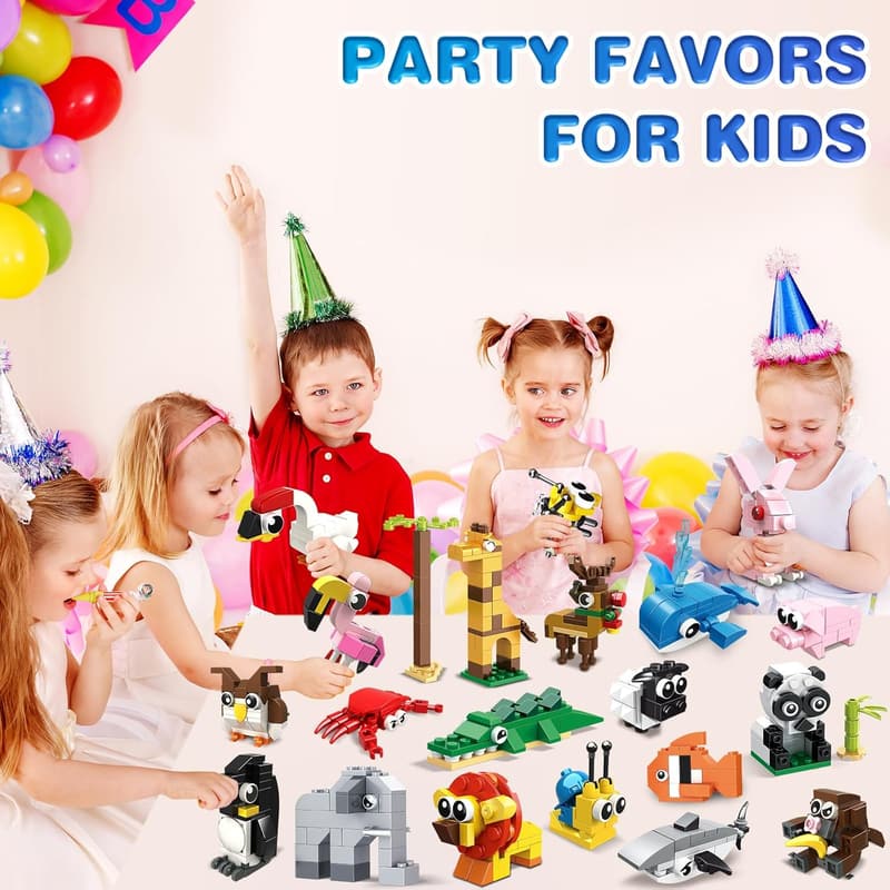 Easter Building Blocks Set - 20 Animal Toys for Kids Ages 6-12