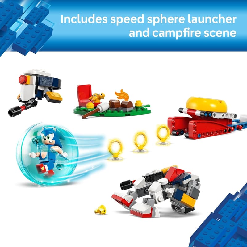 Sonic the Hedgehog Campfire Clash Buildable Set for Kids