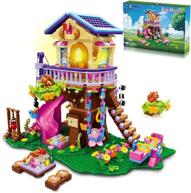 Easter Gift: Treehouse Building Block Set with LED Lights
