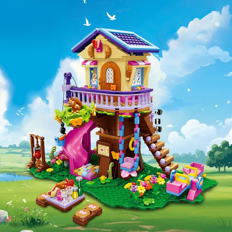 Easter Gift: Treehouse Building Block Set with LED Lights