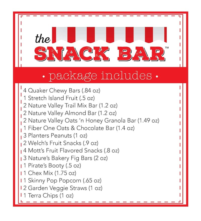 Healthy Snack Care Package - 30 Count Gift Box for Students
