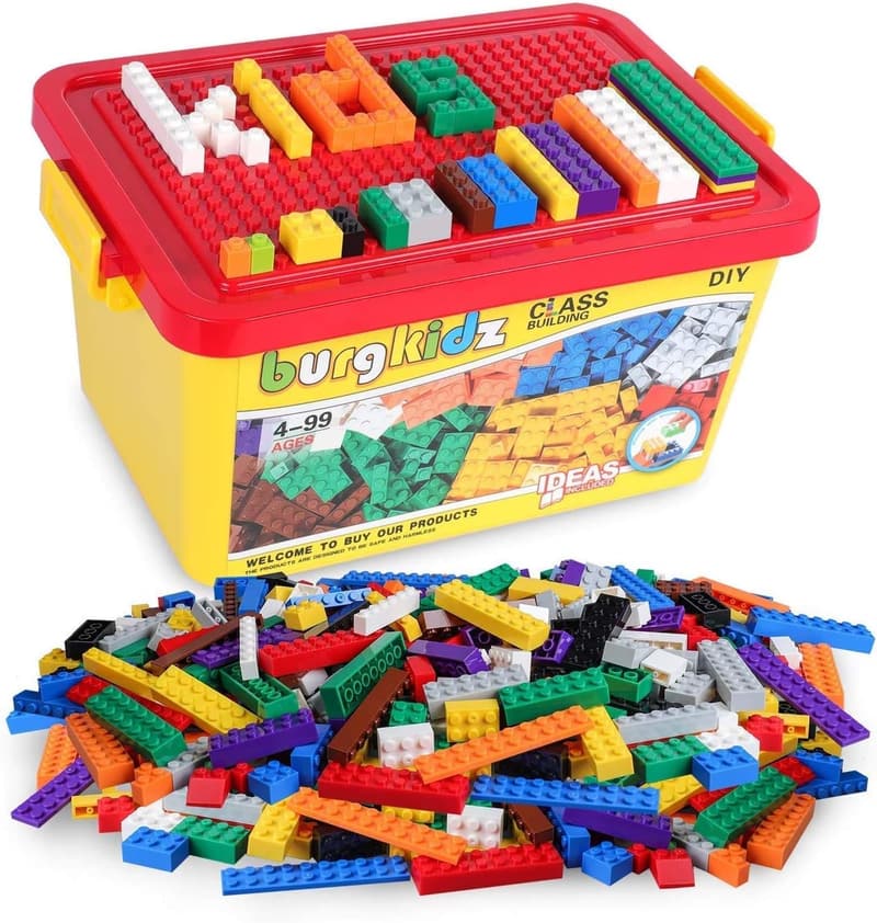 STEM Educational Building Blocks Set with Storage Box, 568 Pieces