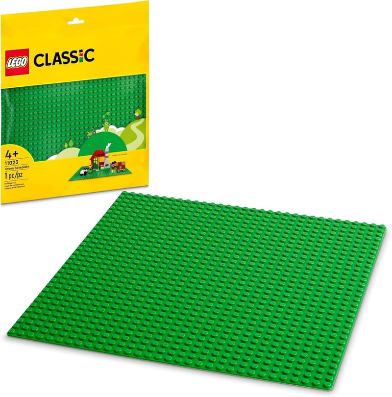 LEGO Classic Green Baseplate for Building and Display, 32x32 Stud