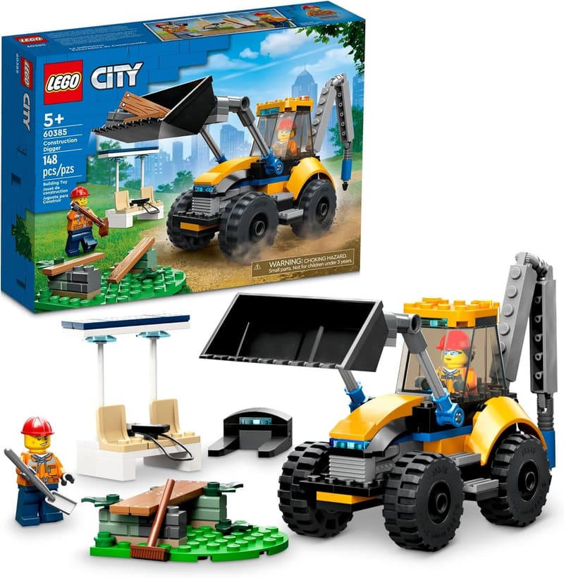 LEGO City Construction Digger Building Set for Kids 5+