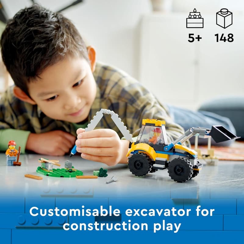 LEGO City Construction Digger Building Set for Kids 5+