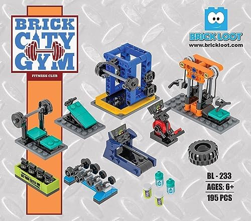Brick City Gym Building Set - 195 PCS STEM Toy for Ages 6+