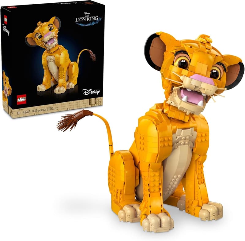 Disney The Lion King Building Set: Young Simba Figurine for Adults