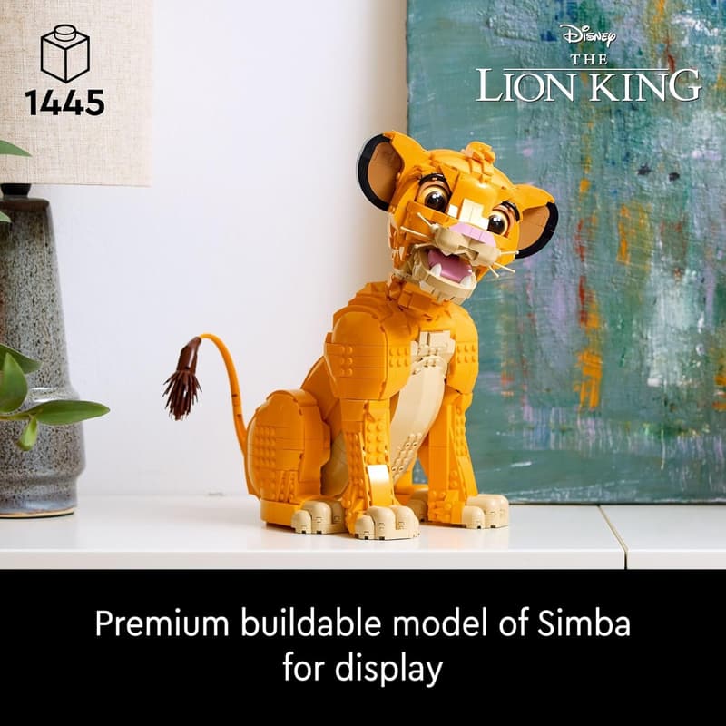 Disney The Lion King Building Set: Young Simba Figurine for Adults