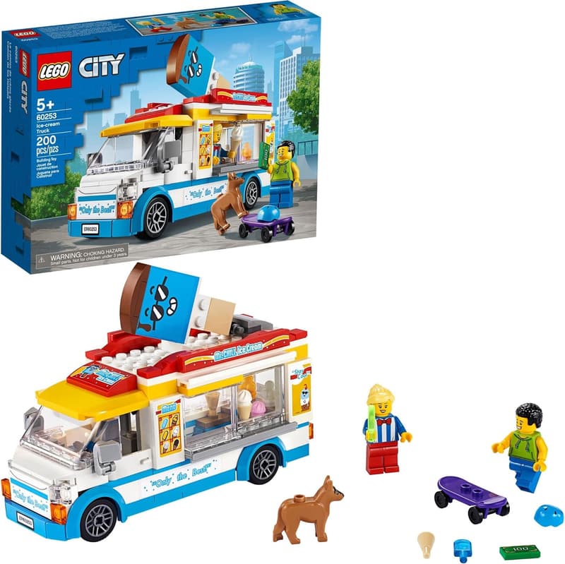 LEGO City Ice Cream Truck Building Set with Skater Minifigures
