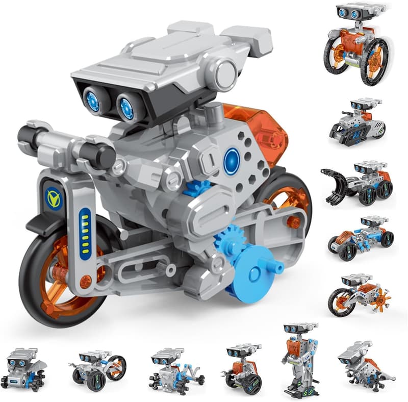 STEM 12-in-1 Electric Robot Kit for Kids, Ages 8-14