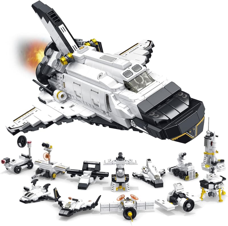 25-in-1 Space Shuttle Building Set for Kids Ages 6-12