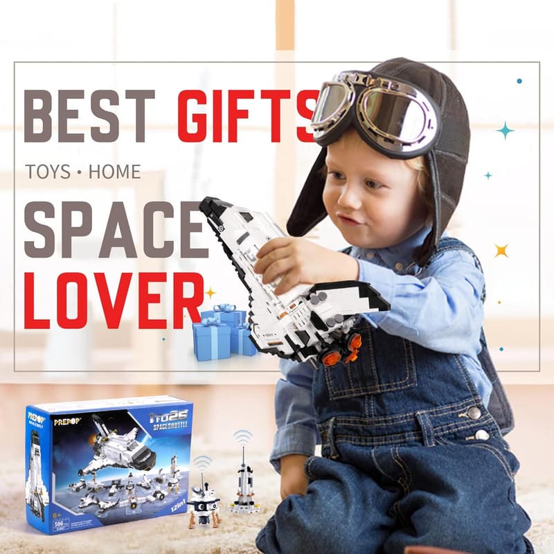 25-in-1 Space Shuttle Building Set for Kids Ages 6-12