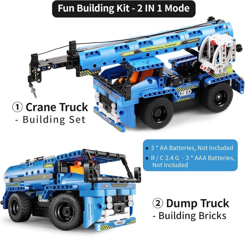2-in-1 Technic Vehicle Building Kit for Kids Age 8-12