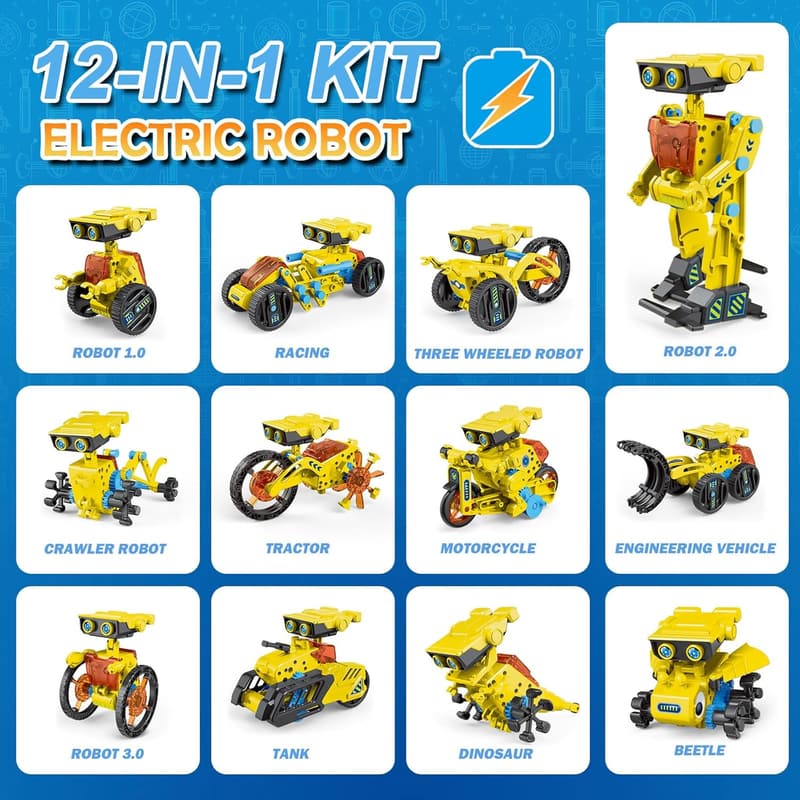 STEM Robot Kit for Kids 8-14 - DIY Birthday Gift