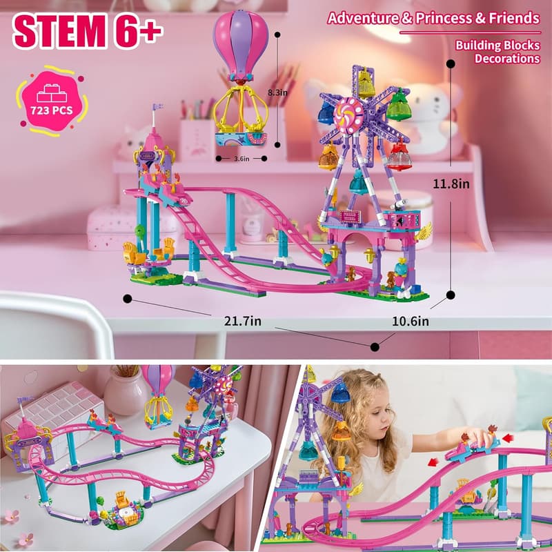 Ferris Wheel Building Set - 723PCS STEM Playground Toy for Ages 6-12