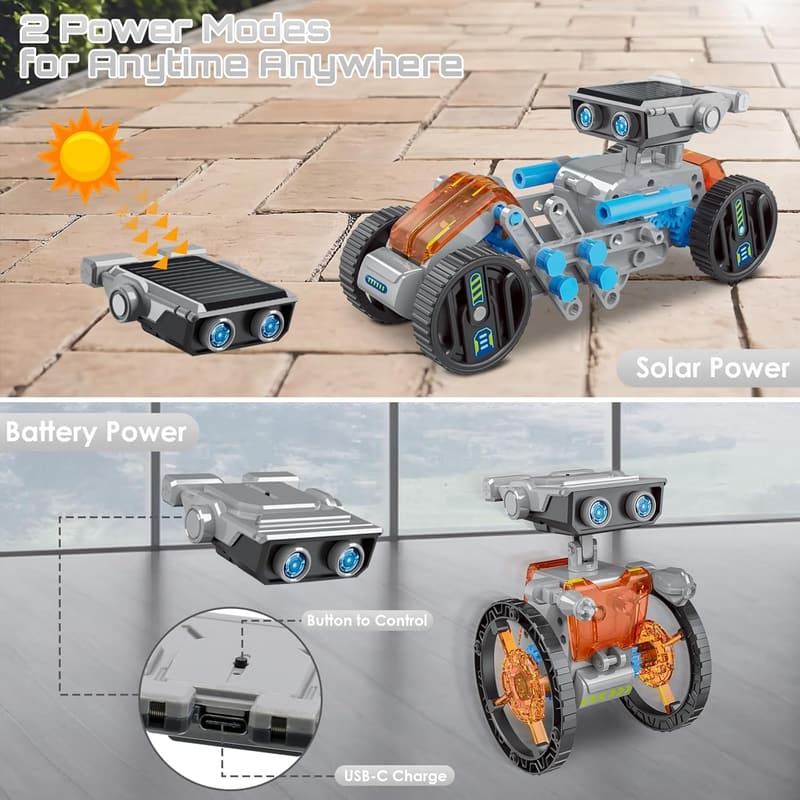 STEM Solar Robot Kit for Kids 8-12 - DIY Educational Toy