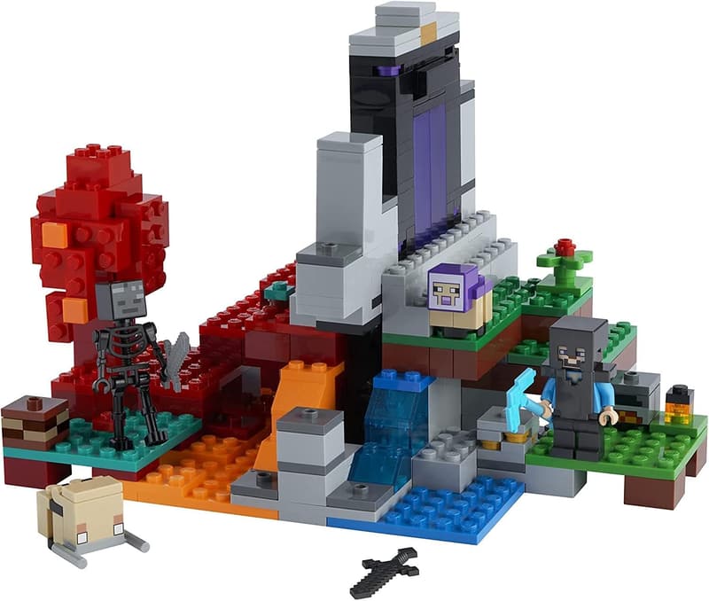 LEGO Minecraft Ruined Portal Building Toy 21172 for Kids
