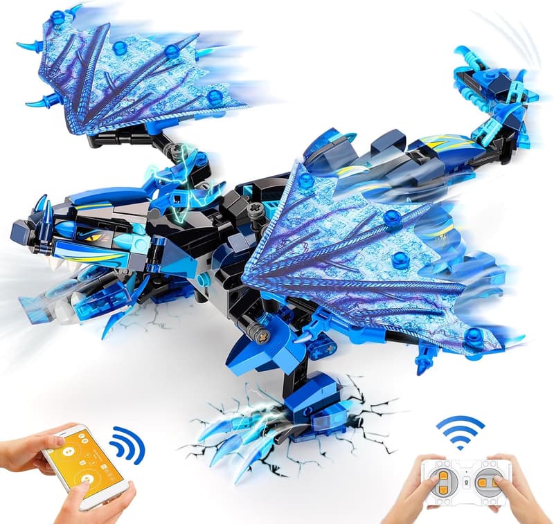 STEM Dragon Building Kit with Remote Control - 549 Pieces for Kids
