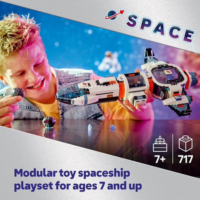 LEGO City Galactic Spaceship Toy with 4 Minifigures - Ages 7+