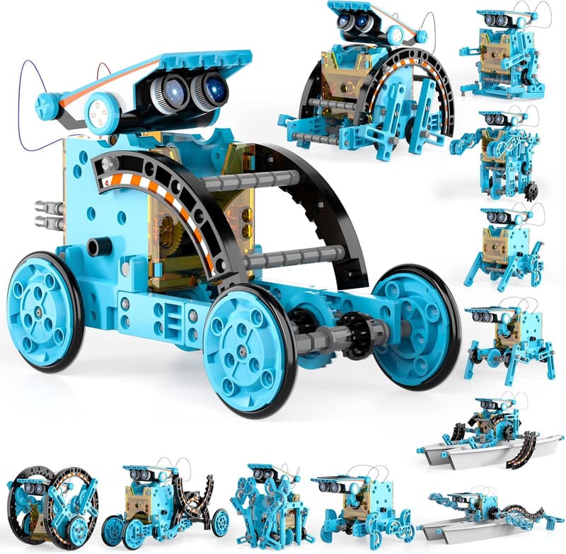 STEM Solar Robot Kit - 12-in-1 Educational Toy for Kids Ages 8-13