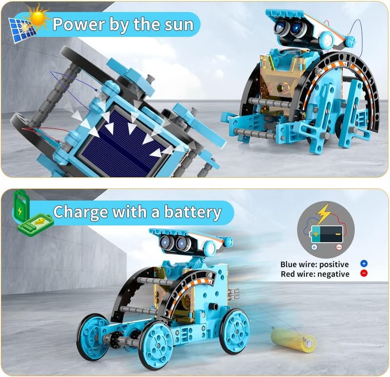 STEM Solar Robot Kit - 12-in-1 Educational Toy for Kids Ages 8-13