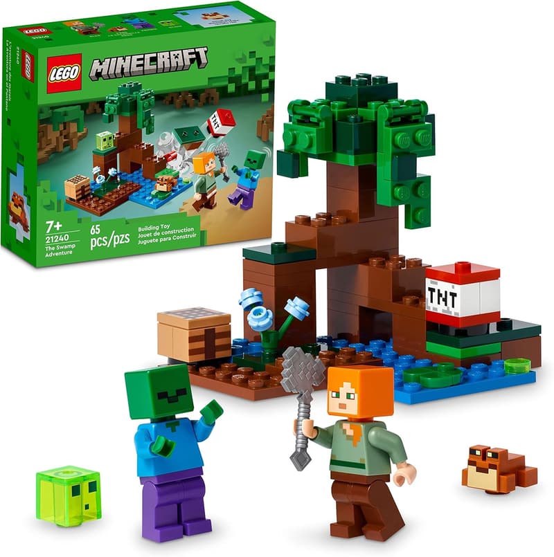 LEGO Minecraft Swamp Adventure Set with Alex & Zombie Figures