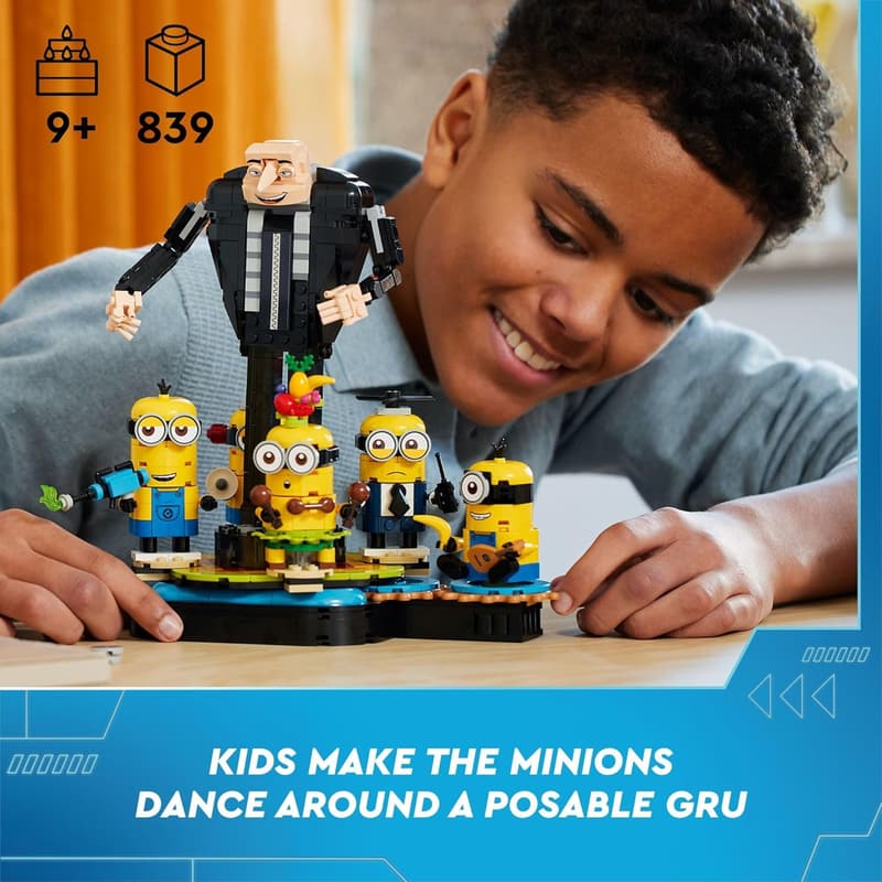 Buildable Despicable Me Gru & Minions Toy Set for Kids