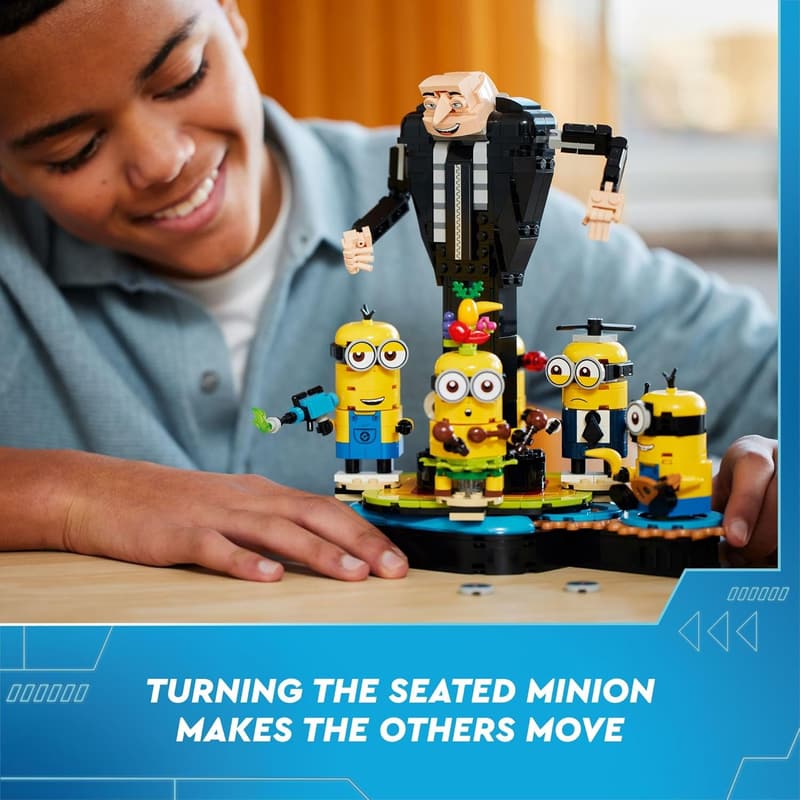 Buildable Despicable Me Gru & Minions Toy Set for Kids