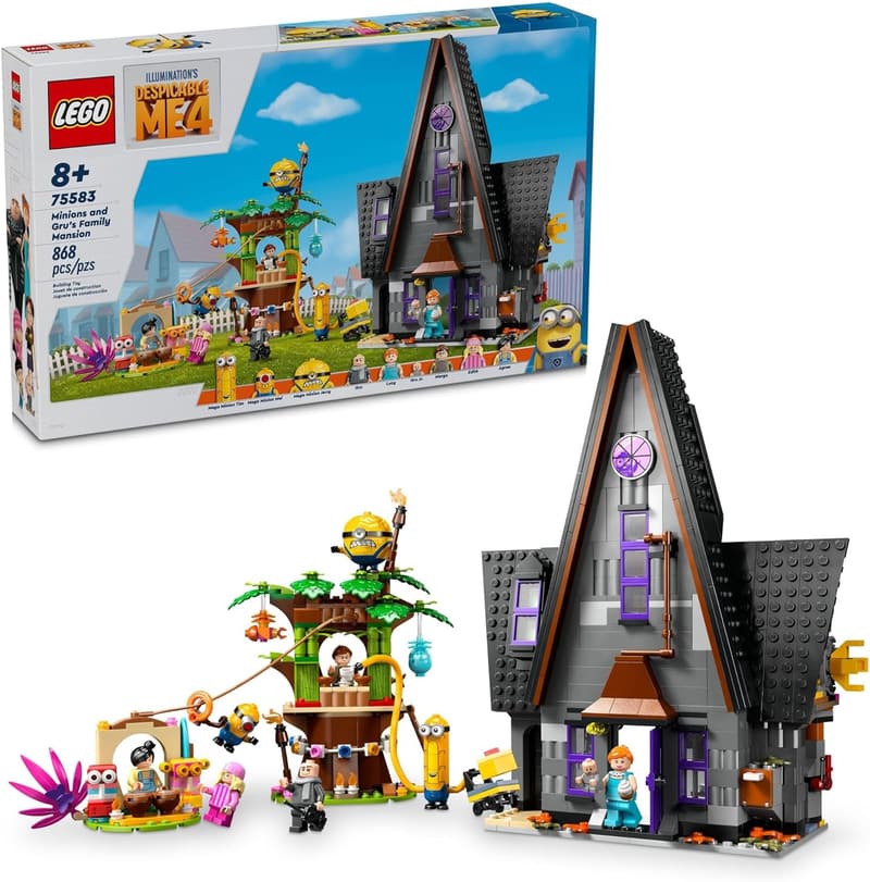 LEGO Despicable Me Minions Playset with Gru's Mansion, Age 8+