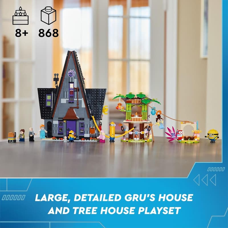 LEGO Despicable Me Minions Playset with Gru's Mansion, Age 8+