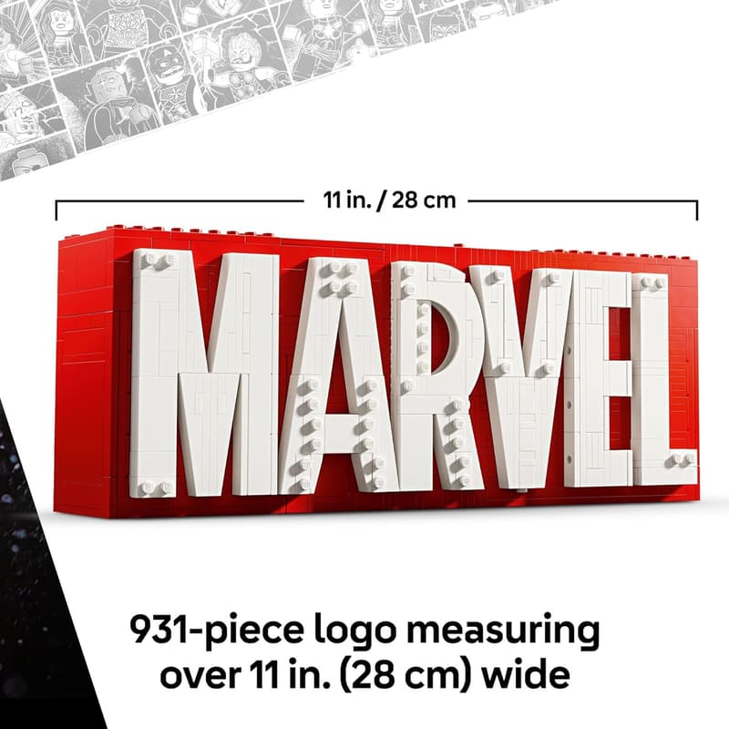 LEGO Marvel Logo Building Toy Set with 5 Minifigures